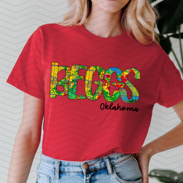 Beggs Oklahoma Radar Map Comfort Colors T-Shirt